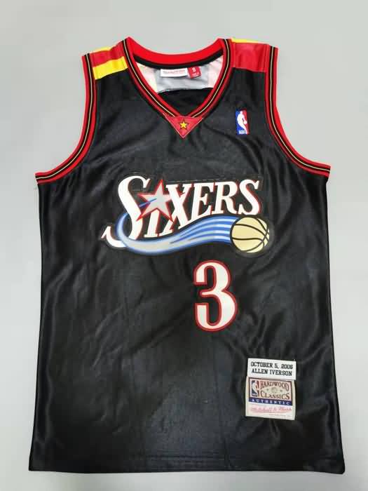 Philadelphia 76ers 2006 Black #3 IVERSON Classics Basketball Jersey (Stitched)