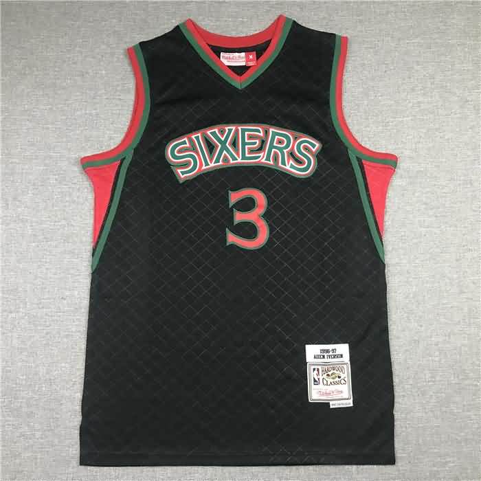 Philadelphia 76ers 1996/97 Black #3 IVERSON Classics Basketball Jersey (Stitched)