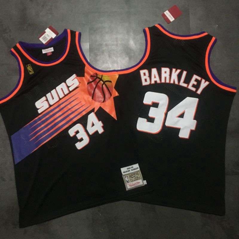 Phoenix Suns 1992/93 Black #34 BARKLEY Classics Basketball Jersey (Closely Stitched)