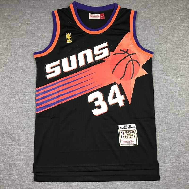 Phoenix Suns 1992/93 Black #34 BARKLEY Classics Basketball Jersey (Stitched)