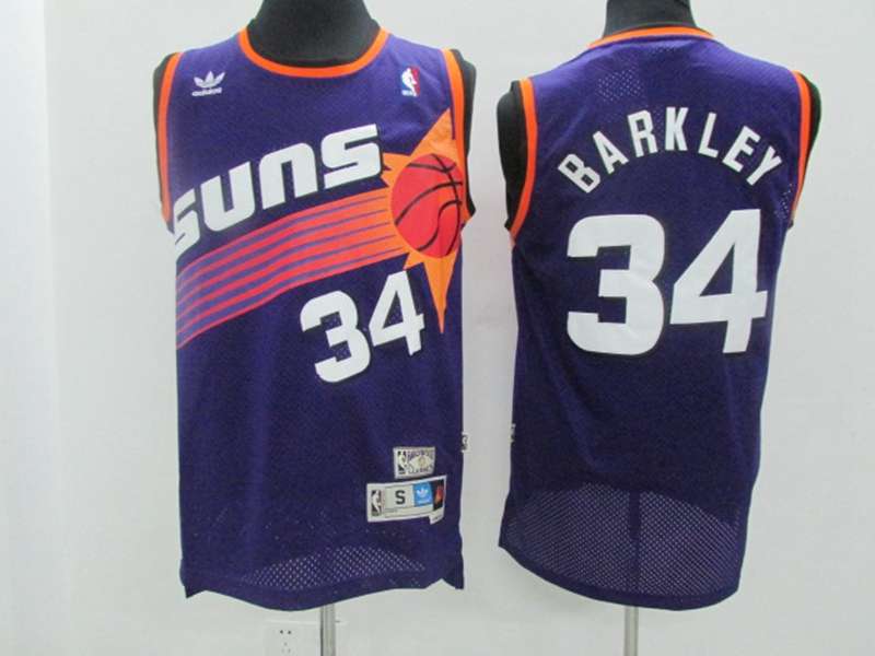 Phoenix Suns Purple #34 BARKLEY Classics Basketball Jersey (Stitched)