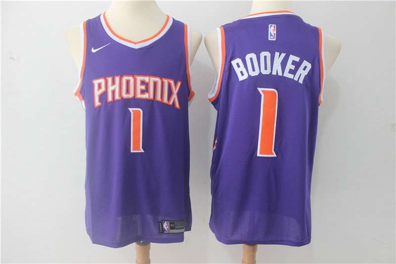Phoenix Suns Purple #1 BOOKER Basketball Jersey (Stitched)