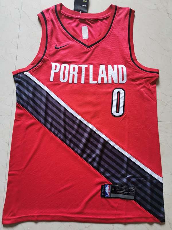 Portland Trail Blazers 2020 Red #0 LILLARD Basketball Jersey (Stitched)