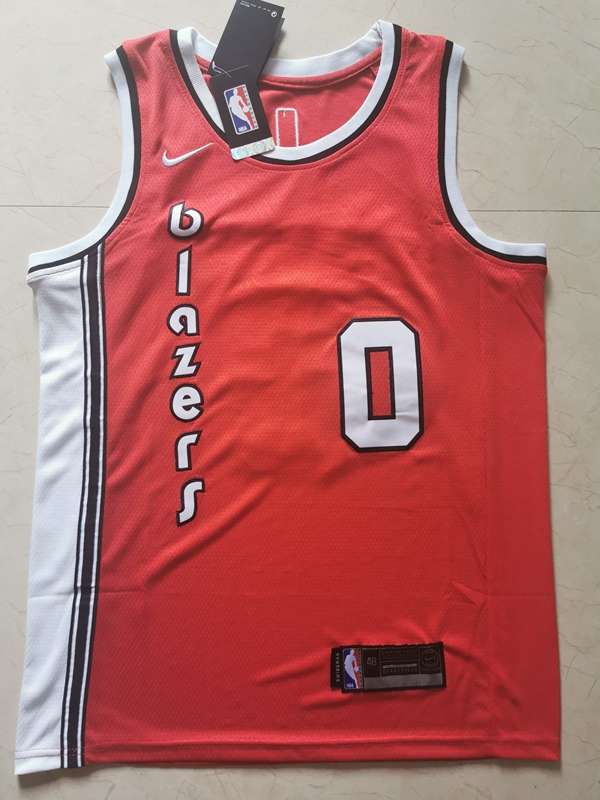 Portland Trail Blazers 2020 Red #0 LILLARD Basketball Jersey 02 (Stitched)