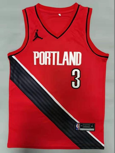 20/21 Portland Trail Blazers Red #3 MCCOLLUM AJ Basketball Jersey (Stitched)