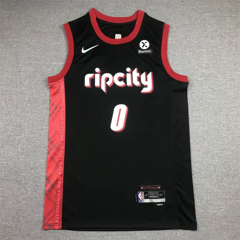 Portland Trail Blazers 21/22 Black #0 LILLARD City Basketball Jersey (Stitched)