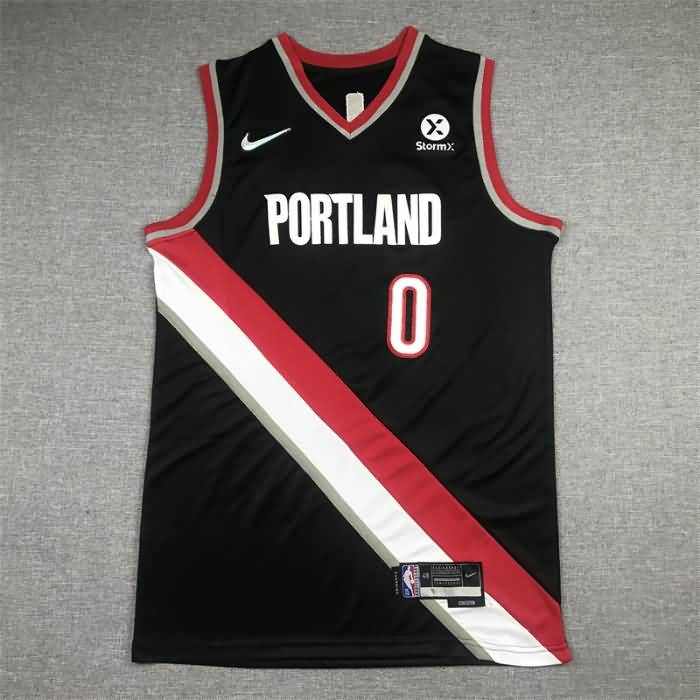 Portland Trail Blazers Black #0 LILLARD Basketball Jersey (Stitched)