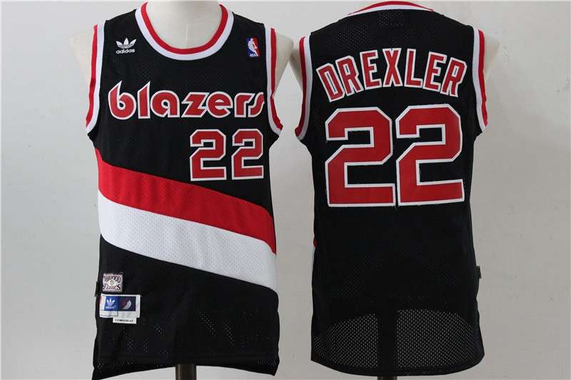 Portland Trail Blazers Black #22 DREXLER Classics Basketball Jersey (Stitched)