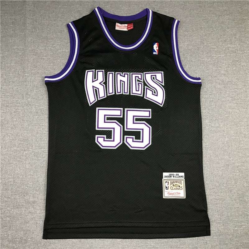 Sacramento Kings 1998/99 Black #55 WILLIAMS Classics Basketball Jersey (Stitched)