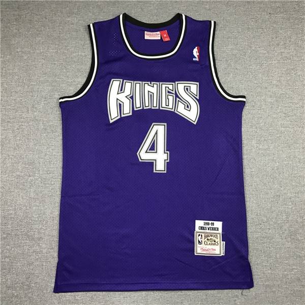 Sacramento Kings 1998/99 Purple #4 WEBBER Classics Basketball Jersey (Stitched)