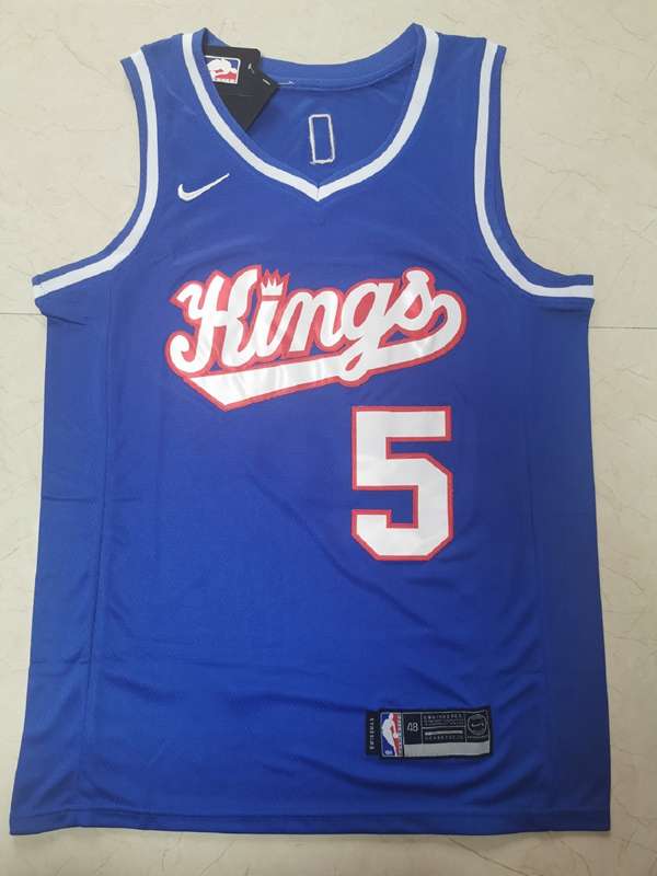 Sacramento Kings Blue #5 FOX Classics Basketball Jersey (Stitched)