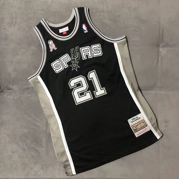 San Antonio Spurs 2001/02 Black #21 DUNCAN Classics Basketball Jersey (Closely Stitched)