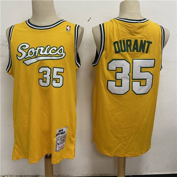 Seattle Sounders 2007/08 Yellow #35 DURANT Classics Basketball Jersey (Stitched)