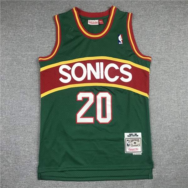 Seattle Sounders 1995/96 Green #20 PAYTON Classics Basketball Jersey 02 (Stitched)