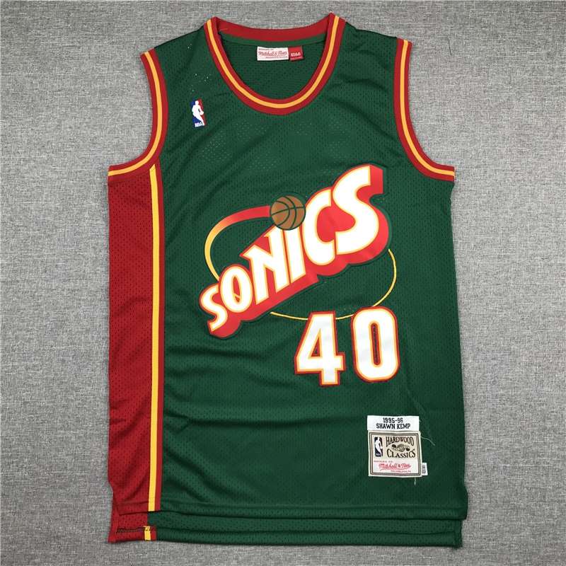 Seattle Sounders 1995/96 Green #40 KEMP Classics Basketball Jersey (Stitched)