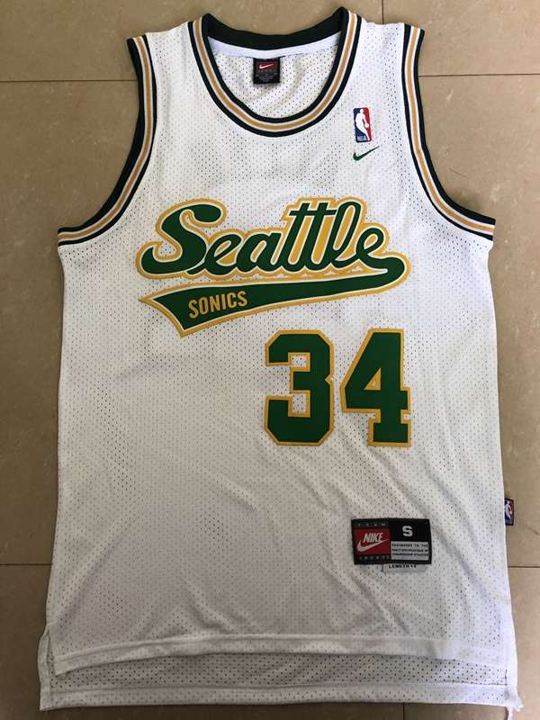 Seattle Sounders White #34 ALLEN Classics Basketball Jersey (Stitched)