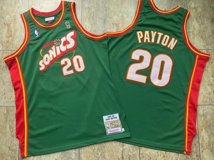 Seattle Sounders 1995/96 Green #20 PAYTON Classics Basketball Jersey (Closely Stitched)