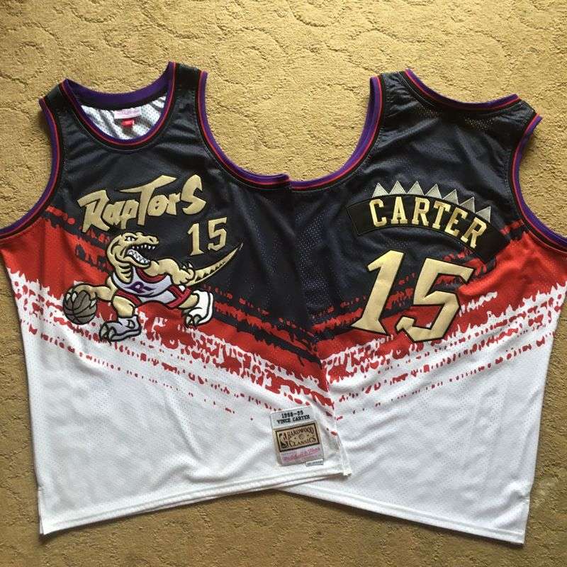 Toronto Raptors 1998/99 Black White #15 CARTER Classics Basketball Jersey (Closely Stitched)