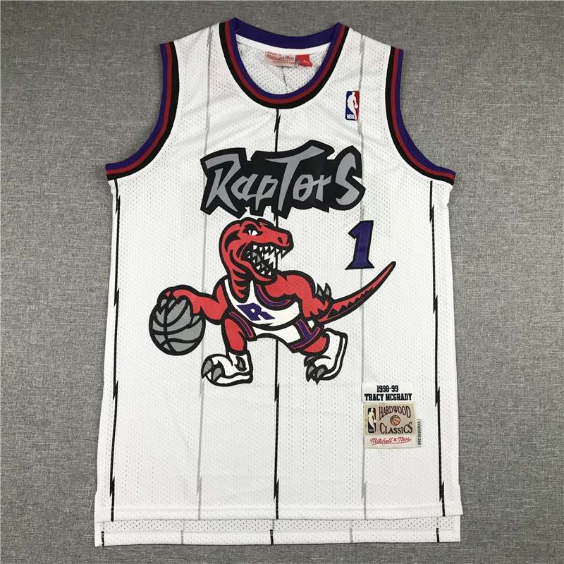 Toronto Raptors 1998/99 White #1 McGRADY Classics Basketball Jersey (Stitched)