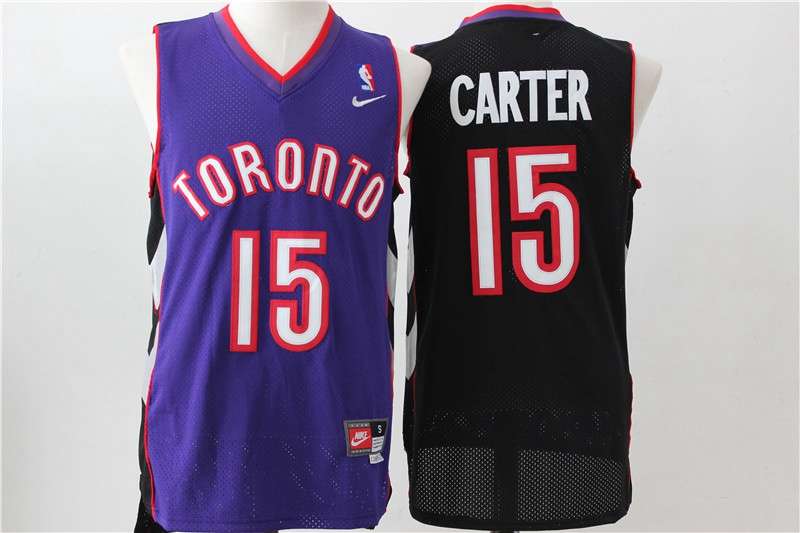 Toronto Raptors Purple Black #15 CARTER Classics Basketball Jersey (Stitched)