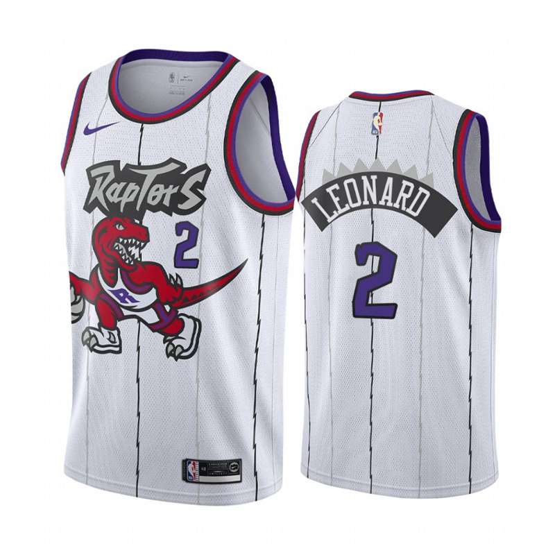 Toronto Raptors White #2 LEONARD Classics Basketball Jersey 02 (Stitched)
