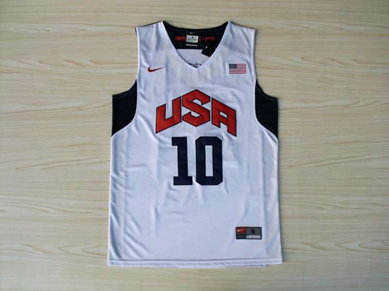 USA 2012 White #10 BRYANT Classics Basketball Jersey (Stitched)