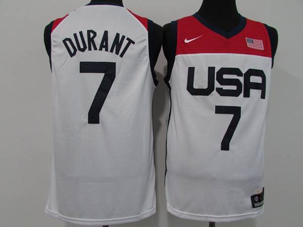 2021 USA White #7 DVRANT Basketball Jersey (Stitched)