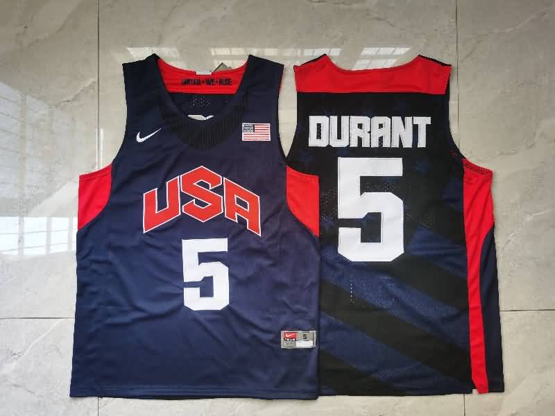USA 2012 Dark Blue #5 DURANT Classics Basketball Jersey (Stitched)