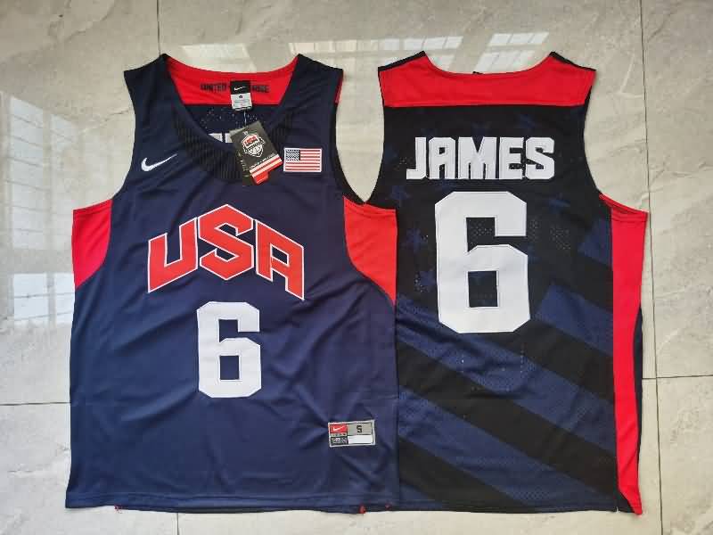 USA 2012 Dark Blue #6 JAMES Classics Basketball Jersey (Stitched)