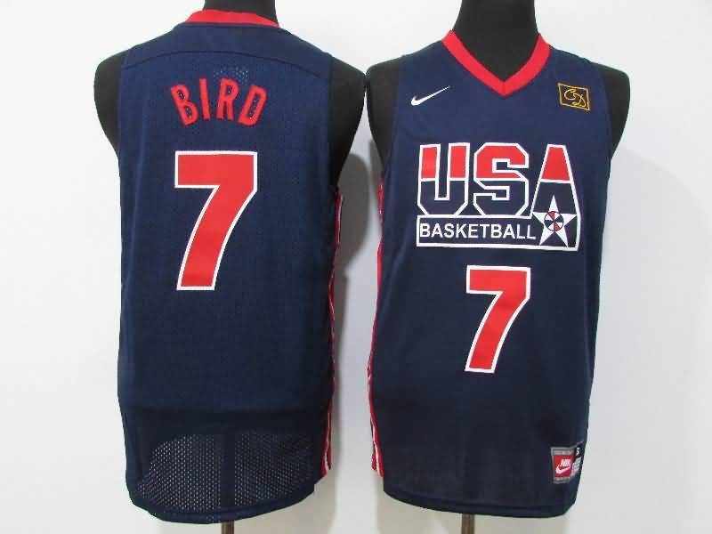 USA Dark Blue #7 BIRD Classics Basketball Jersey (Stitched)