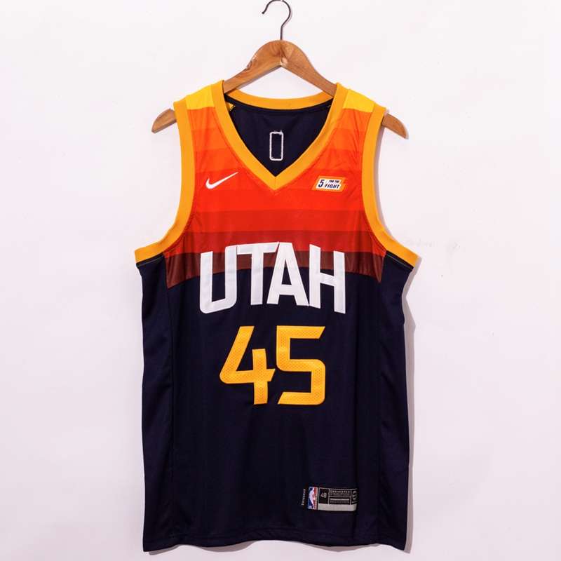 Utah Jazz 20/21 Black #45 MITCHELL City Basketball Jersey (Stitched)