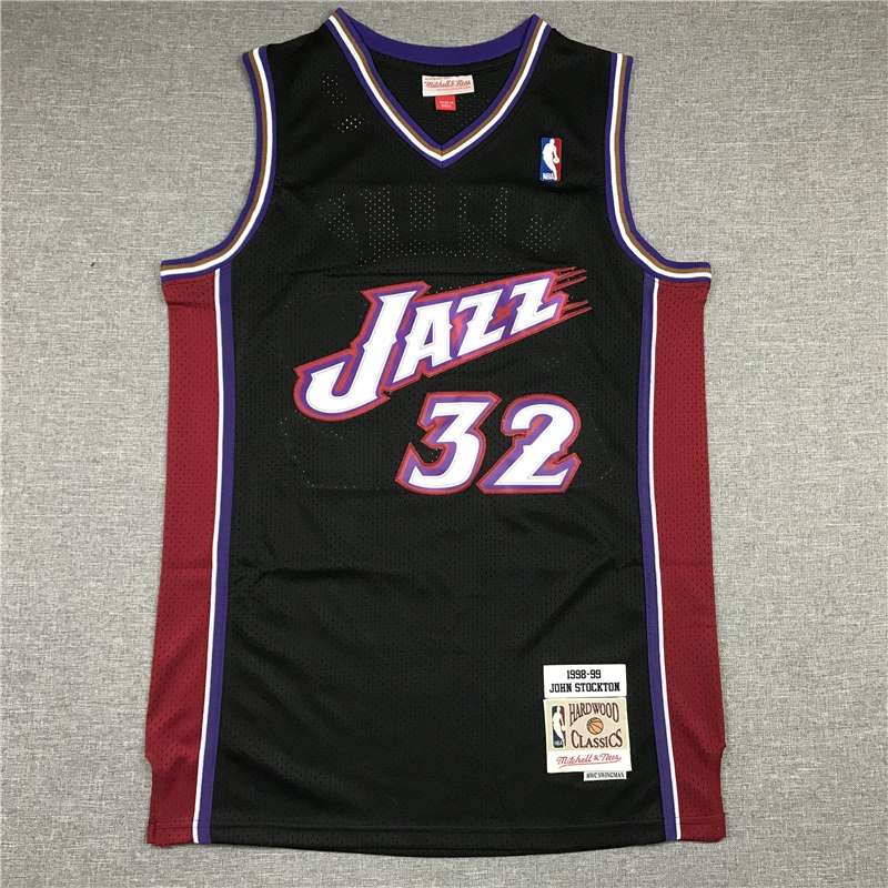 Utah Jazz 1998/99 Black #32 MALONE Classics Basketball Jersey (Stitched)