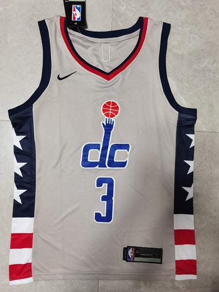 Washington Wizards 20/21 Grey #3 BEAL Basketball Jersey (Stitched)