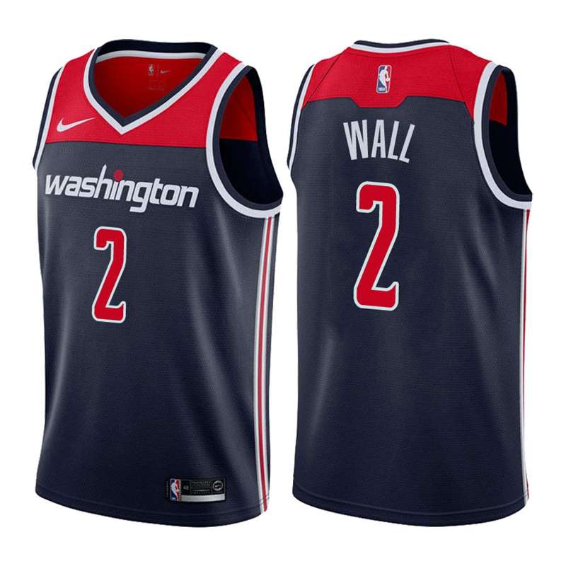 Washington Wizards Dark Blue #2 WALL Basketball Jersey (Stitched)