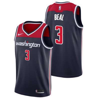 Washington Wizards Dark Blue #3 BEAL Basketball Jersey (Stitched)