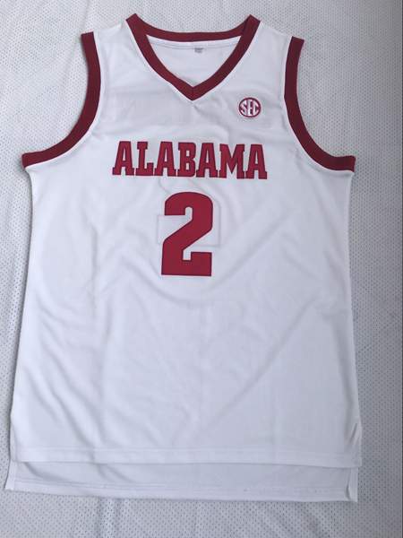 Alabama Crimson Tide White #2 SEXTON NCAA Basketball Jersey