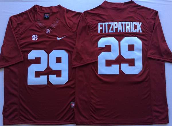 Alabama Crimson Tide Red #29 FITZPATRICK NCAA Football Jersey