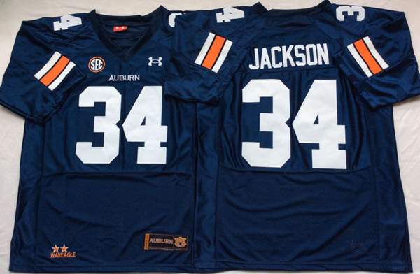 Auburn Tigers Dark Blue #34 JACKSON NCAA Football Jersey