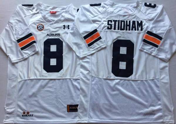 Auburn Tigers White #8 STIDHAM NCAA Football Jersey