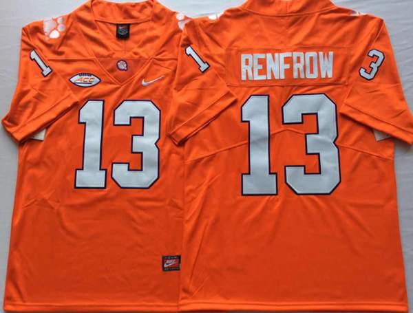 Clemson Tigers Orange #13 RENFROW NCAA Football Jersey