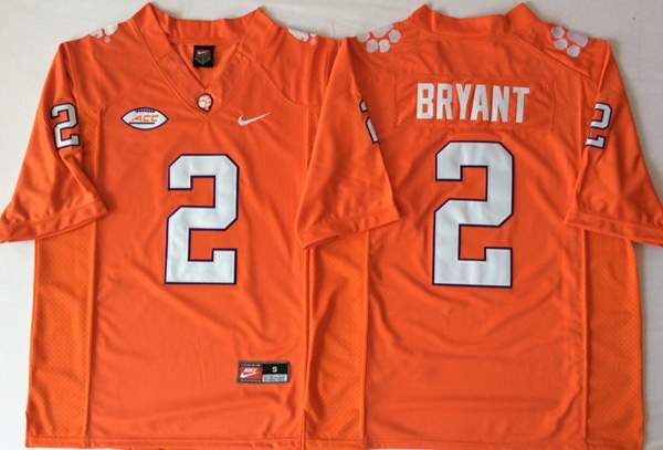 Clemson Tigers Orange #2 BRYANT NCAA Football Jersey