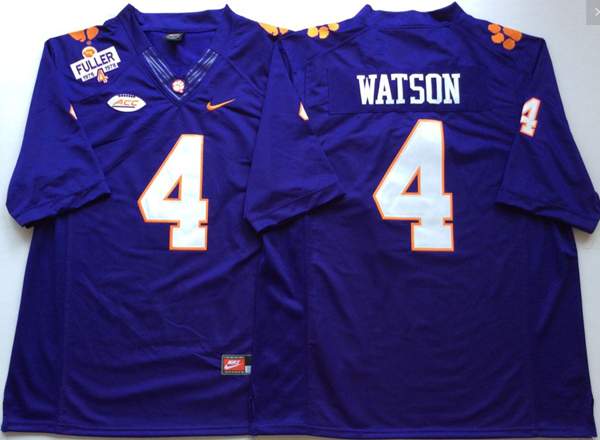 Clemson Tigers Purple #4 WATSON NCAA Football Jersey