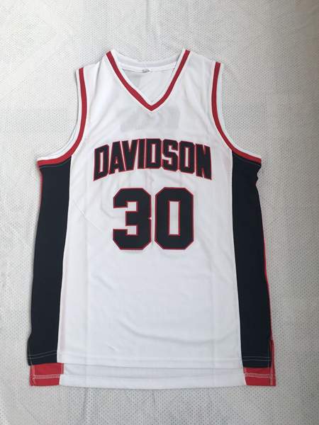 Davidson Wildcats White #30 CURRY NCAA Basketball Jersey