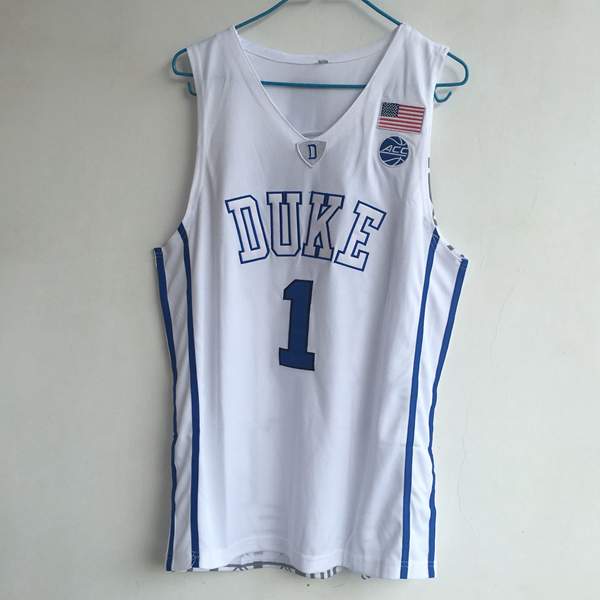 Duke Blue Devils White #1 IRVING NCAA Basketball Jersey 02