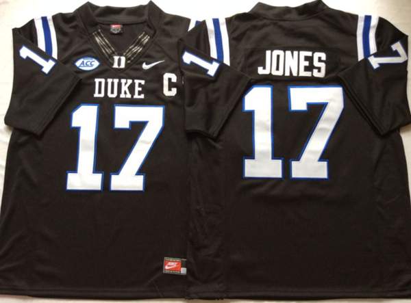 Duke Blue Devils Black #17 JONES NCAA Football Jersey