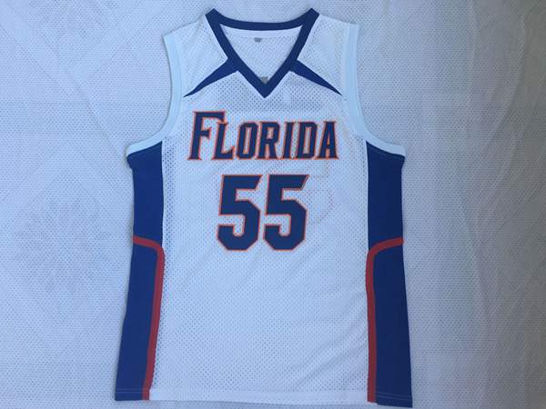 Florida Gators White #55 FLORIDA NCAA Basketball Jersey