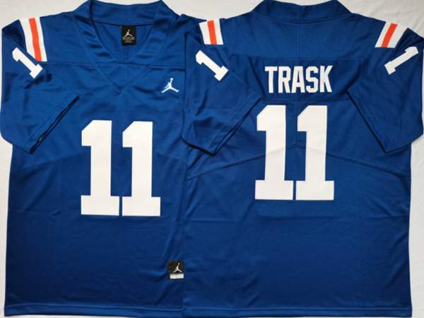 Florida Gators Blue #11 TRASK NCAA Football Jersey 02