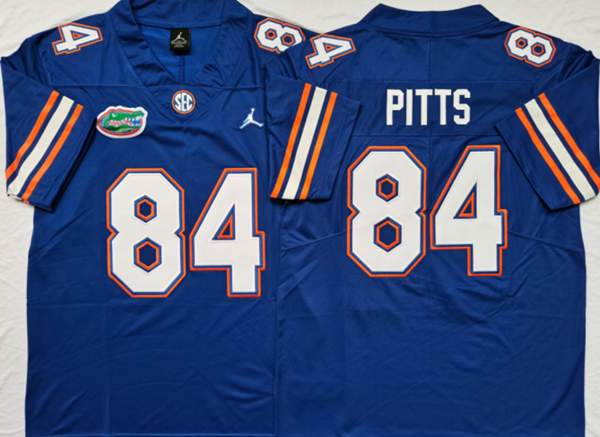 Florida Gators Blue #84 PITTS NCAA Football Jersey