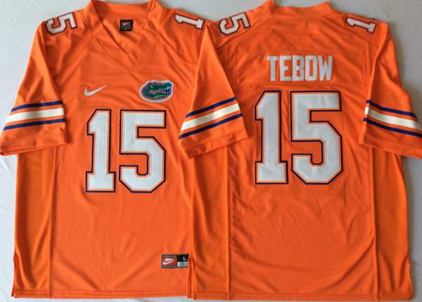 Florida Gators Orange #15 TEBOW NCAA Football Jersey 02