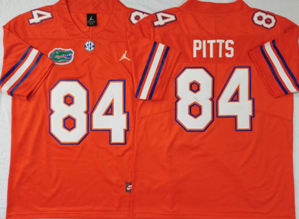 Florida Gators Orange #84 PITTS NCAA Football Jersey